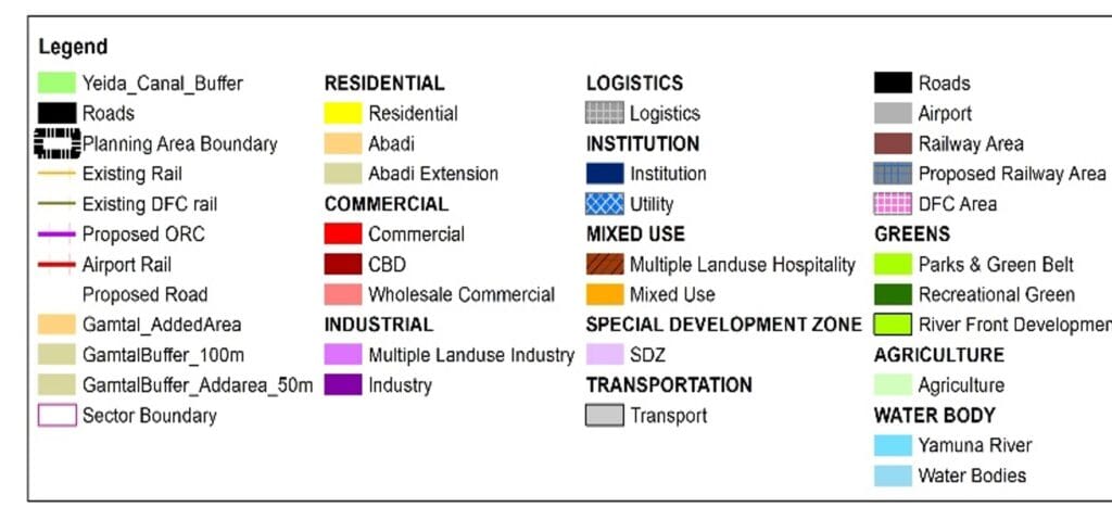 Yamuna Expressway 2041 Master Plan Legends